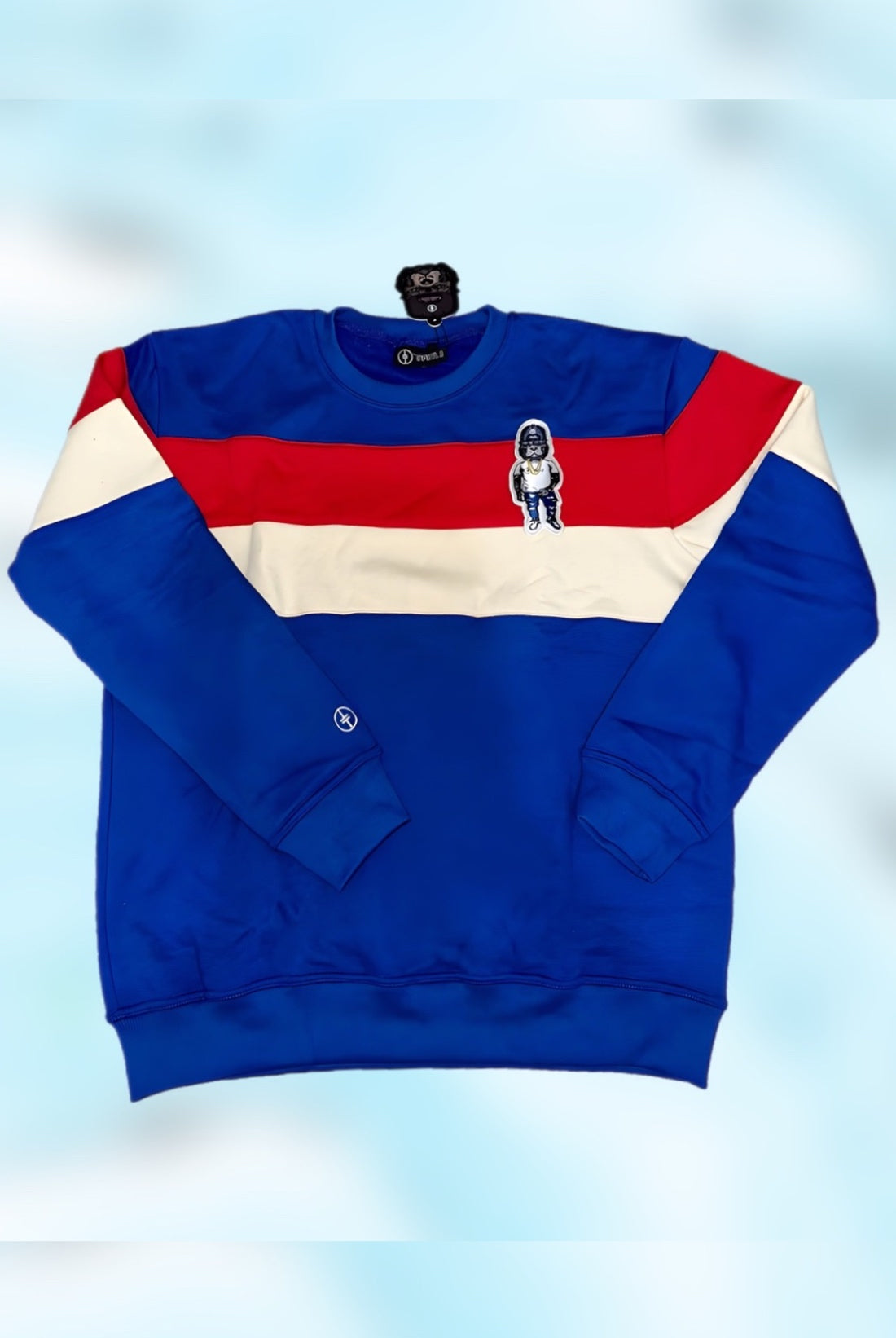 Blue, Red & Cream Sweater